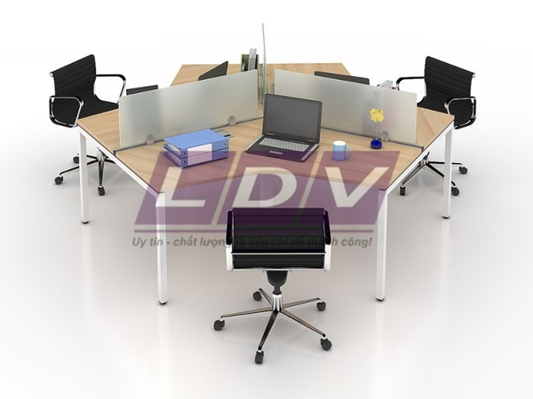 Module bàn làm việc 3 người tiện lợi, đa dạng mẫu mã