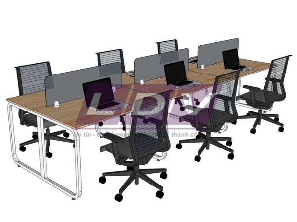 Module bàn làm việc 6 người đa dạng kiểu dáng, mẫu mã
