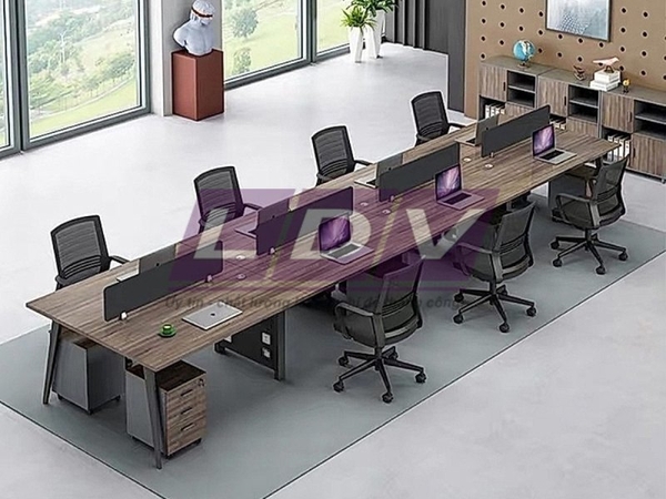 Module bàn làm việc 8 người và những ưu điểm nổi bật