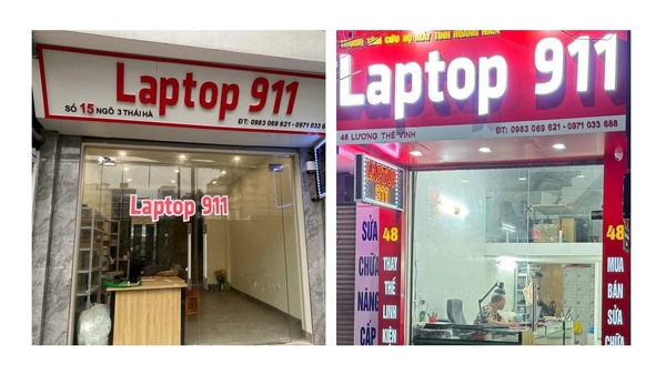 2 cơ sở của laptop 911
