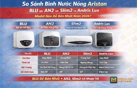 So Sánh Bình Nước Nóng Ariston BLU, AN2, Slim2, Andris Lux – Model Nào Dễ Bán Nhất Năm 2026?
