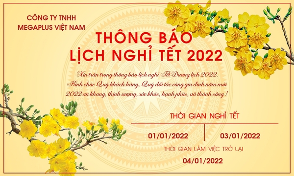 Thông báo lịch Nghỉ Tết Dương lịch năm 2022