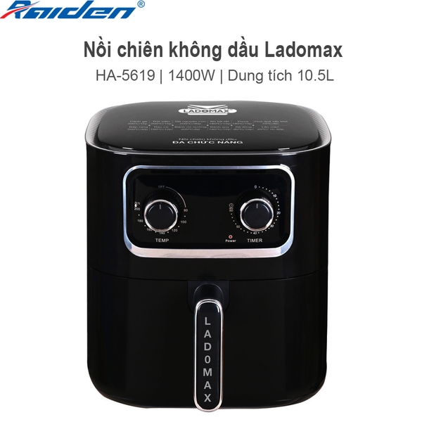 Nồi Chiên Không Dầu cơ 10.5L Ladomax Ha-5619-Cơ (1tx4)