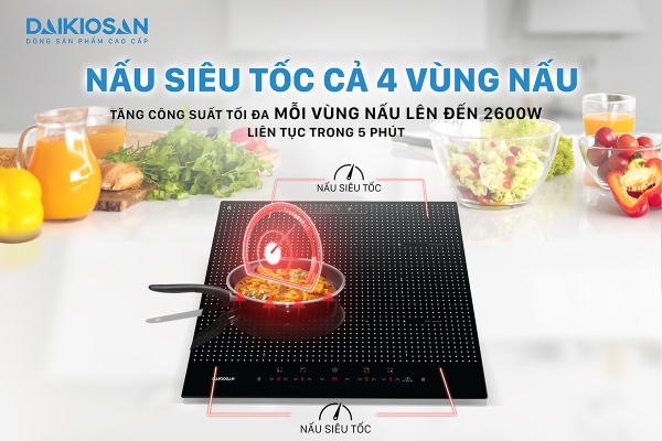 Bếp điện từ 4 vùng nấu Daikiosan DKT-400001