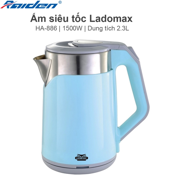 Ấm đun siêu tốc 2 lớp 2.3L Ladomax Ha-886