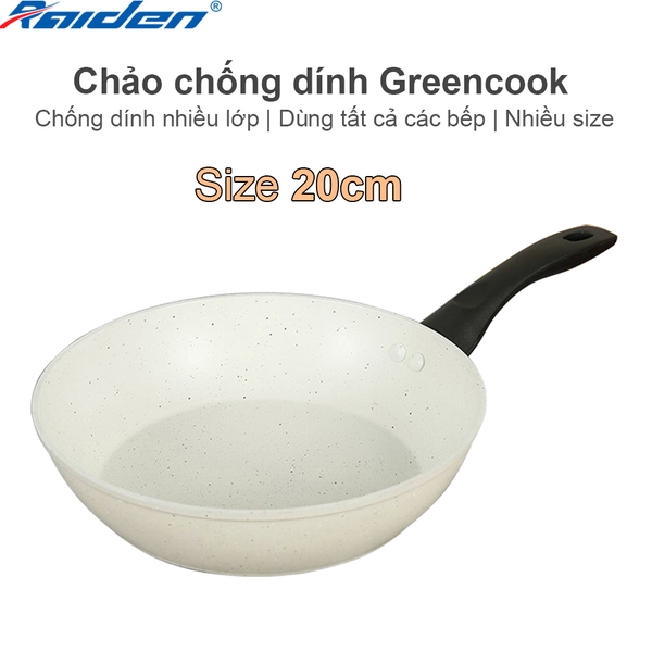 Chảo chống dính đáy từ 20cm Greencook GCP226-20IH (1tx6)