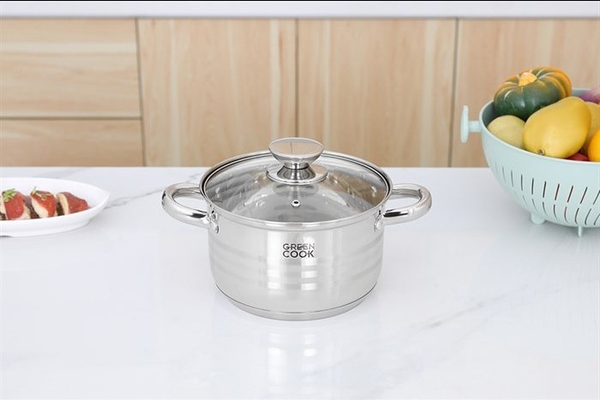 Nồi Inox 5 đáy size 18cm Greencook GCS243-18IH (1tx8)