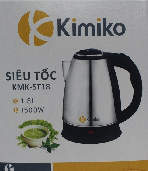 Ấm siêu tốc Inox 1.iL  Kimiko KMK-ST18