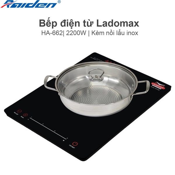 Bếp điện từ cảm ứng Ladomax Ha-662, Kèm chảo lẩu (1tx5)