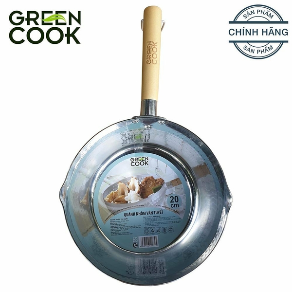 Quánh nhôm vân tuyết 18cm Greencook GCS04-18