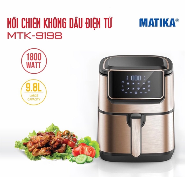 Nồi chiên không dầu 9.8L Matika MTK-9198