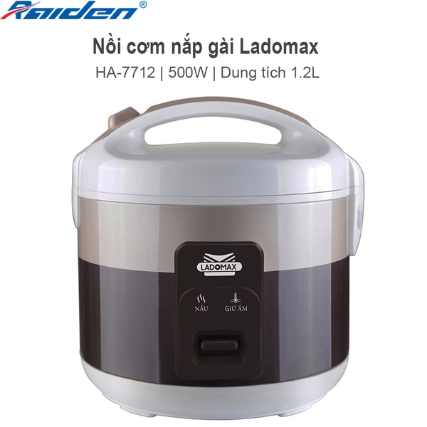 Nồi cơm điện 1.2L Ladomax Ha-7712 (1tx6)