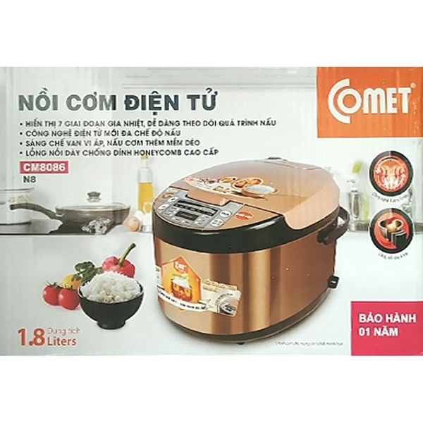 Nồi cơm điện tử Comet 8086N8