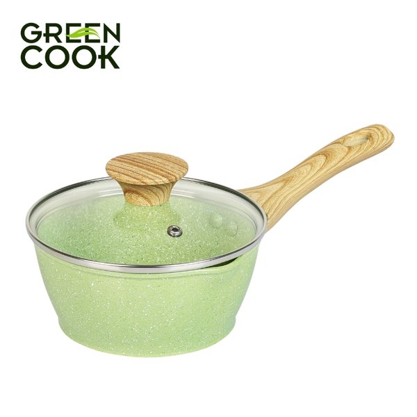 Nồi men đá miệng rót 16cm Greencook GCS231-16IH (1tx6)