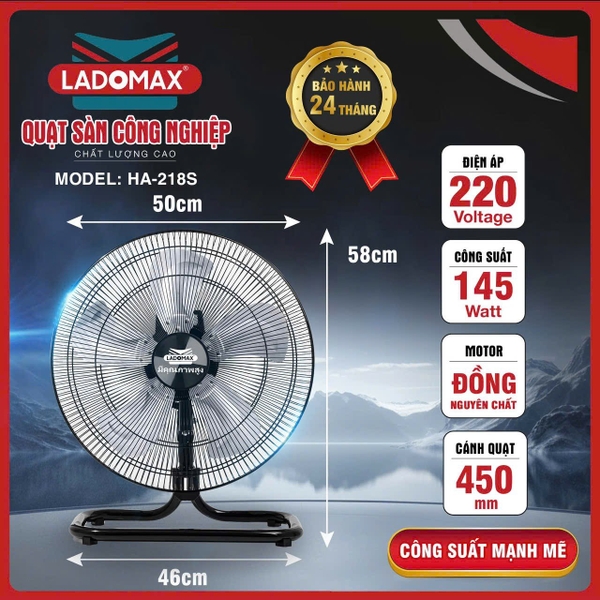 Quạt sàn công nghiệp Ladomax Ha-218S