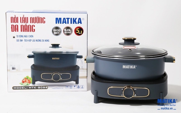 Nồi lẩu nướng đa năng Matika MTK-9055