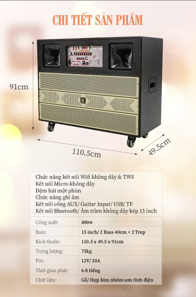 Loa bass đôi 4 tấc Bestsound BD-6800