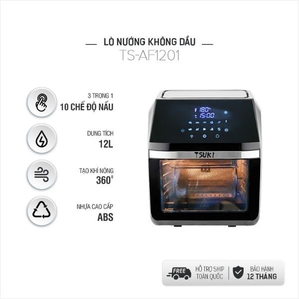Nồi chiên không dầu 12L Tsuki TS-AF1201