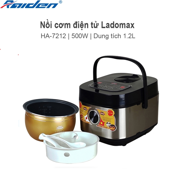 Nồi cơm điện tử 1.2L Ladomax Ha-7212 (1tx6)