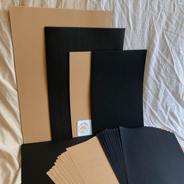 Giấy Bìa Đen Dày - 20 Tờ A3 Lỡ 180Gsm