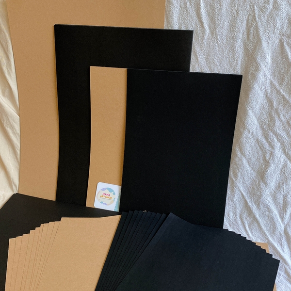 Giấy Bìa Đen Dày - 20 Tờ A3 Lỡ 180Gsm