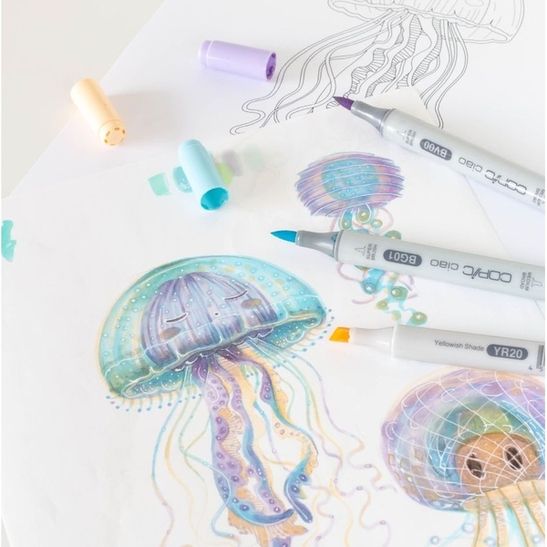 Bút Màu Dạ Marker Copic Ciao Đầu Mềm cây lẻ tùy chọn màu