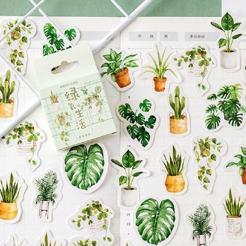 Tổng Hợp Sticker Chủ Đề Cây cối,hoa lá - Hộp 45 Miếng – Hana Art Shop