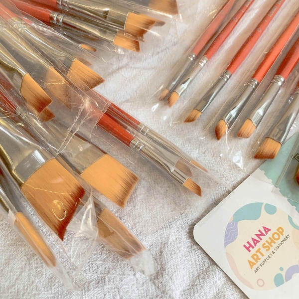 Cọ Vẽ Sunway Đầu Vát B213 Lông Nhân Tạo