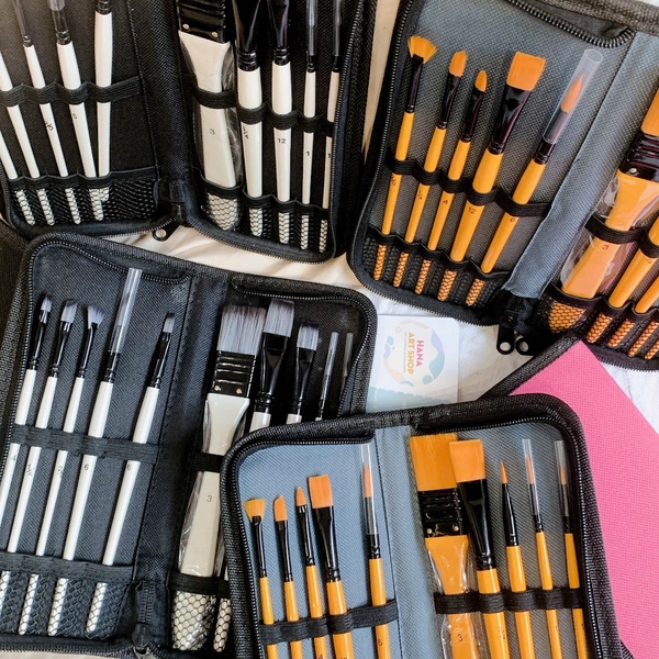 Bộ Cọ Vẽ 10 Cây Kèm Túi AiShaKe