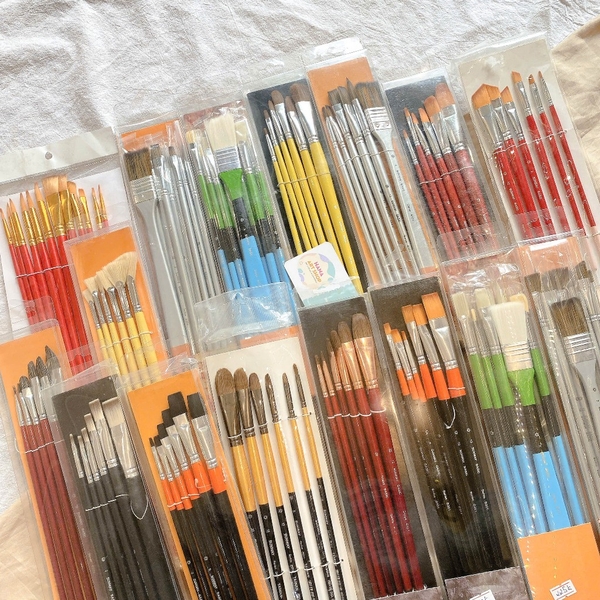 Tổng Hợp Bộ Cọ Vẽ Sunway Cán Dài Các Loại
