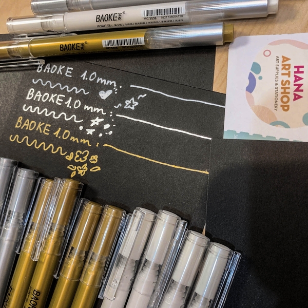 Bút Gel Trắng - Bút nhũ Highlight Baoke