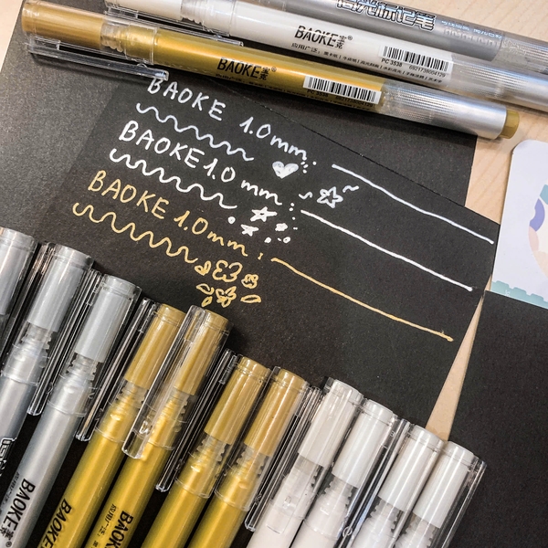 Bút Gel Trắng - Bút nhũ Highlight Baoke