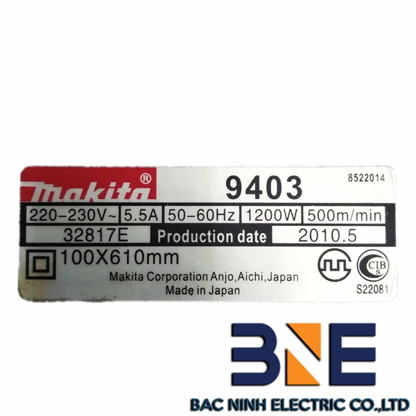 Thông số kỹ thuật máy ráp tăng Makita 9403