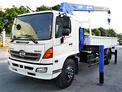 Xe tải Hino 9,4 tấn (lắp cẩu cẩu Tadano 5 tấn 4 đốt)