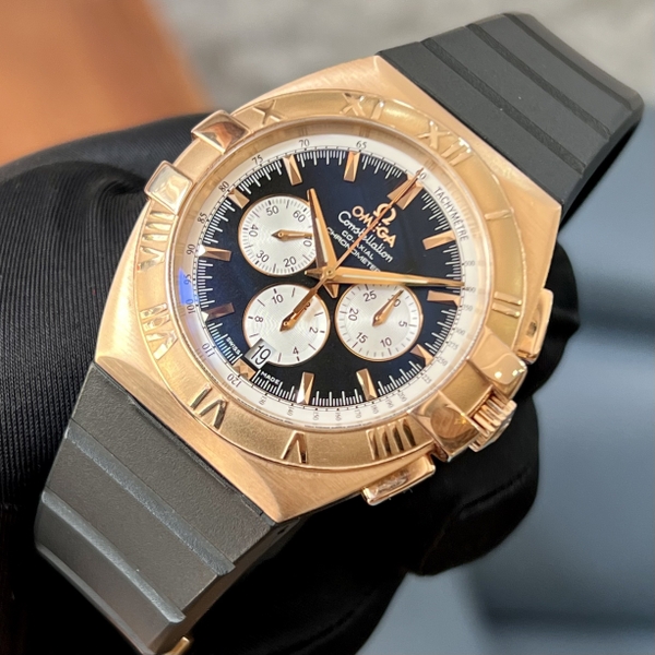 dong-ho-omega-constellation-double-eagle-chronograph-18k-rose-gold