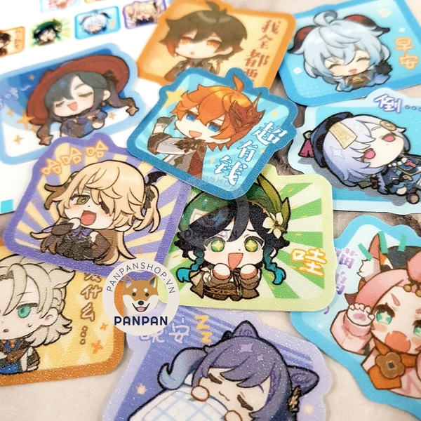 Sticker Set Genshin Impact (10 HÌNH DÁN) - Panpan Shop