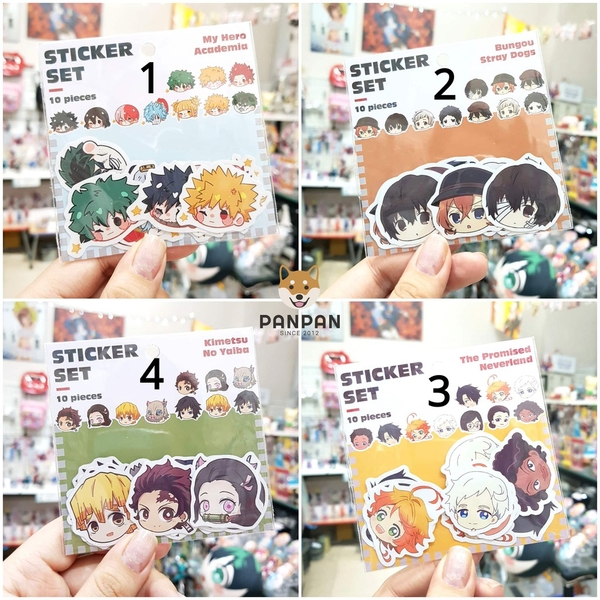 Sticker Set Nhiều Series (10 HÌNH) - Panpan Shop