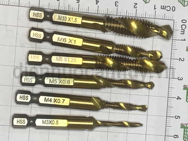 Bộ ta rô ren 6 chi tiết M3 M4 M5 M6 M8 M10 chuôi lục giác | Điện, Nước ...