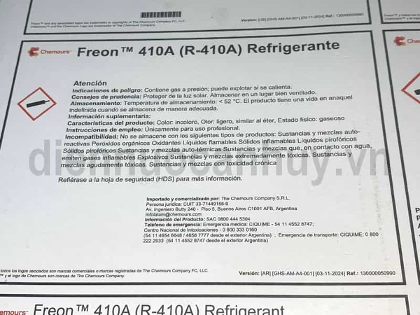 Ga lạnh Freon R-410A 11.35 kg Trung Quốc | Điện, Nước, Kim Khí, Điện ...