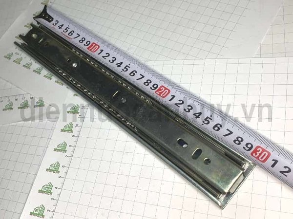 Ray trượt bi 3 tầng NewEra 300mm (30cm). Ray kéo ngăn kéo tủ bếp 30kg ...