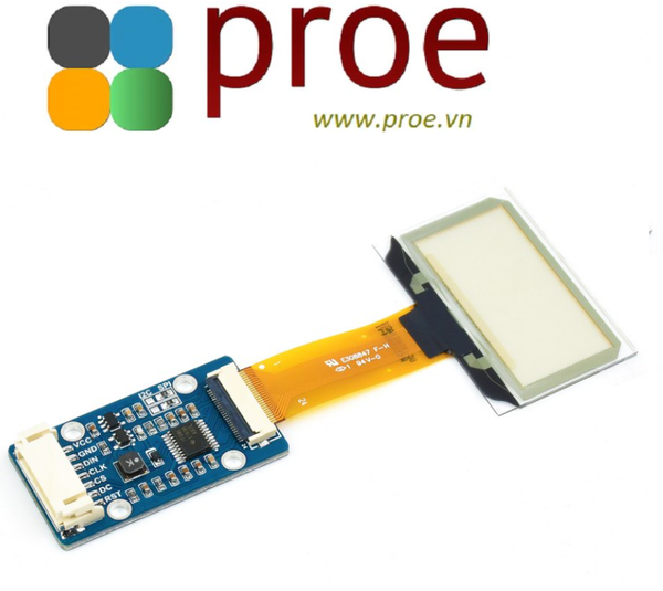 1.51inch Transparent OLED, 128×64 Resolution, SPI/I2C Interfaces, light blue color display