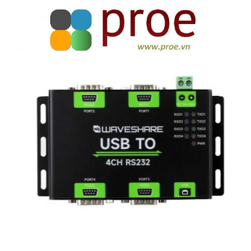 Industrial Isolated USB To 4-Ch RS232 Converter, USB To Serial Adapter ...