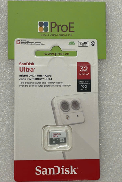 32GB 100MB/s 667x SDSQUNR-032G-GN3MN  Thẻ Nhớ MicroSDXC SanDisk Ultra