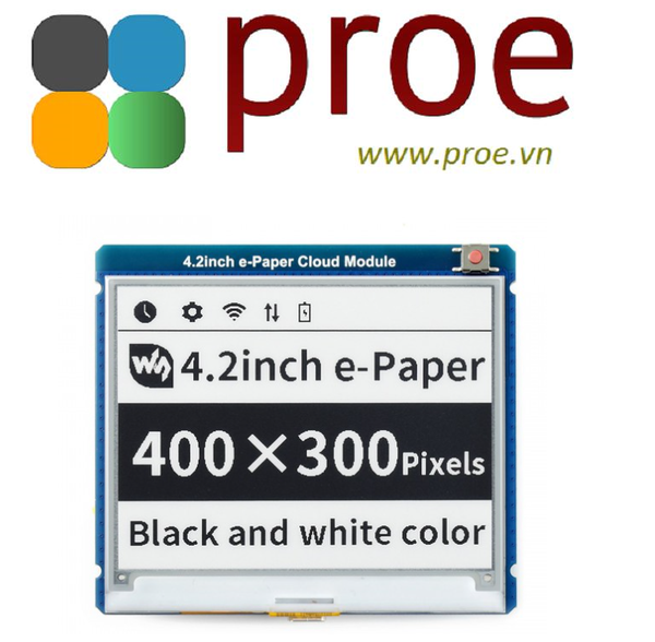 4.2inch E-Paper Cloud Module, 400×300, WiFi Connectivity