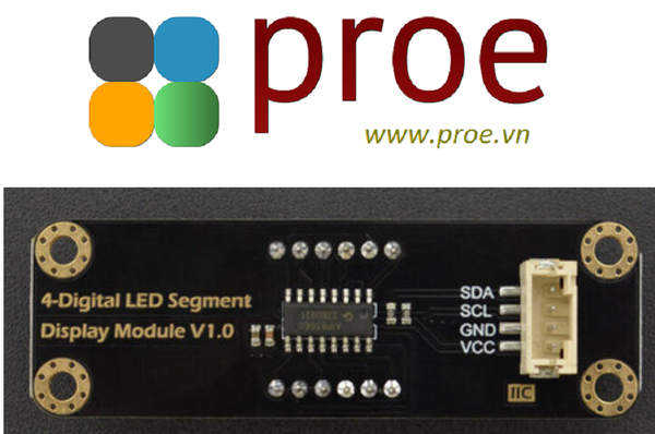 4-Digital LED Segment Display Module (Green) | Điện tử ProE