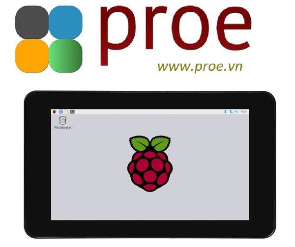 7inch Capacitive Touch IPS Display for Raspberry Pi, with Protection Case, 1024×600, DSI Interface