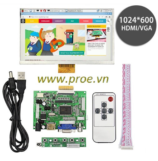 Màn hình 7 inch  HDMI/VGA 1024*600