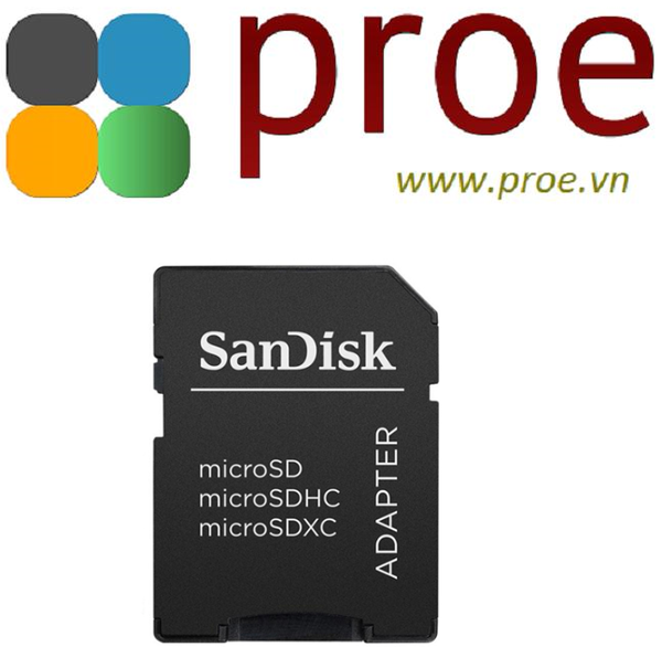 Đầu đọc thẻ nhớ Adapter MicroSD to SD hiệu Sandisk, Samsung