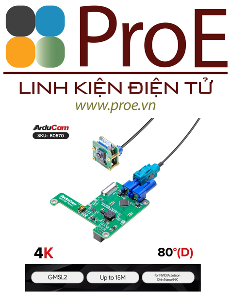 Arducam GMSL2 8MP Camera Extension Kit for NVIDIA Jetson Orin Nano/Orin NX