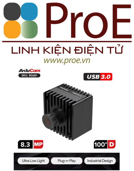 Arducam ezBOX-Darksee-USB3 IMX678 4K Low Light Camera with CNC Enclosure